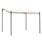 10' x 10' Steel Outdoor Pergola Gazebo, Patio Canopy with Weather-Resistant Fabric and Drainage Holes for Backyard, Deck, Garden, Cream White