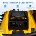 12V Kids Recharging Ride-on Electric ATV Quad w/ Realistic Headlights Wide Wheel, Yellow - Image 5