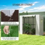 Walk-in Portable Greenhouse Small Greenhouse for Outdoors with UV-resistant PE Cover, 6.6' x 2.5' x 5.6' White - Image 7