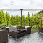 Patio Umbrella 15' Steel Rectangular Outdoor Double Sided Market with base, UV Sun Protection & Easy Crank for Deck Pool Patio - Image 2