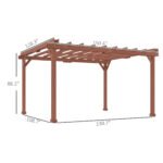 11' x 12.5' Outdoor Wood Pergola with Grape Trellis for Patio, Deck, Backyard, Lawn - Image 3