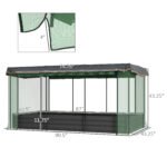 Galvanized Steel Planter Box with Crop Cage and Shade Cloth, Raised Garden Bed for Flowers, Veggies and Herbs, Gray - Image 3