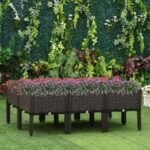 6 Piece Raised Garden Bed with Legs, Planter Box Raised Bed to Grow Flowers, Herbs & Vegetables, Brown - Image 2