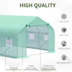 Walk In Tunnel Greenhouse, Portable Outdoor Plant House with Roll Up Doors - Image 4