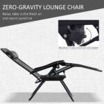 Zero Gravity Chair Set with Side Table, Folding Reclining Chair with Cupholders & Pillows, Adjustable Lounge Chairs for Pool, Backyard, Lawn, Beach, Gray - Image 4