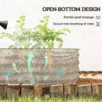 6.4' x 2' x 1' Galvanized Raised Garden Bed Kit, Metal Planter Box with Safety Edging, Cream - Image 5