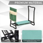 Garden Kneeler Seat Stool Bench Kneeling Pad and 1 Large Side Tool Pouch & Easy Folding Design for Transport & Storage - Image 7