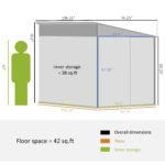 4.6' x 9' Outdoor Storage Shed, Lean to Metal Shed with Foundation Kit, Lockable Doors and Gloves for Patio, Lawn, Gray - Image 3