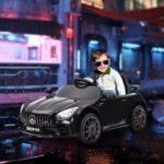 Mercedes-Benz AMG GTR Licensed 12V Battery Powered Kids Electric Car w/ Remote Control & Soft Start - Image 2