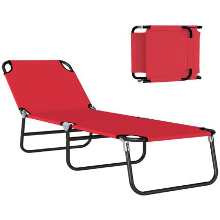Folding Chaise Lounge Pool Chairs with Outdoor Sun Tanning Chairs
