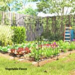 Garden Fence, 4 Pack Steel Fence Panels, 11.5' L x 43" H, Rust-Resistant Decorative Border Flower Edging for Yard, Landscape, Patio, Outdoor Decor, Wavey Vines - Image 8
