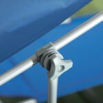 Outdoor Pool Chaise Lounge Chair, Folding Tanning Chair with Sun Shade, Blue - Image 8