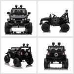 12V Battery Powered Kids Ride On Car Off Road Truck Toy w/ Parent Remote, Black - Image 8