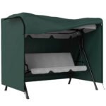 Outdoor Patio Hammock Porch Swing Cover with UV, Water, & Dust Fighting Material, 81" x 49" x 65", Dark Green