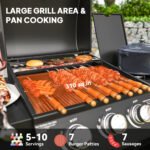3 Burner Propane Gas Grill with Side Burner Barbecue Grill with Shelves, 9.5 KW Output, 310 Sq. in. Cooking Area - Image 4