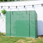 Walk-in Portable Greenhouse Small Greenhouse for Outdoors with UV-resistant PE Cover, 6.6' x 2.5' x 5.6' Green - Image 8