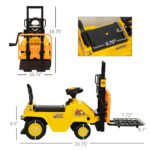 Sit and Scoot Ride-on Toy with Forklift Operation, Construction Toys for Kids with Under Seat Storage, Forklift Toy for 3-Year-Old Boys & Girls, Imagination Toys - Image 3