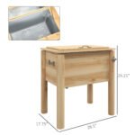 Wooden Outdoor Cooler, Beverage Cooler with Bottle Opener for Backyard Deck Poolside Party, 54 Quart, Natural - Image 3