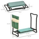 Garden Kneeler Seat Stool Bench Kneeling Pad and 1 Large Side Tool Pouch & Easy Folding Design for Transport & Storage - Image 3