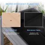 48" Raised Garden Bed, Elevated Wooden Planter Box with Holes for Vegetables, Herb, Flowers for Backyard, Dark Gray - Image 7