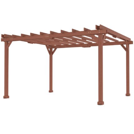 11' x 12.5' Outdoor Wood Pergola - Grape Trellis for Patio, Deck, Backyard, Lawn