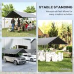 9.6' x 19.5' Carport Heavy Duty Galvanized Car Canopy w/ Included Anchor Kit, 3 Reinforced Steel Cables, Gray - Image 7