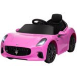 Maserati Gran Turismo Licensed 12V Kids Electric Car w/ Remote Control, Soft Start, LED Lights, Music, Horn