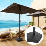 Patio Umbrella Base Holder, Heavy Duty Outdoor Umbrella Stand Base, Filled Up to 42lbs with Sand or 33lbs with Water for Garden, Poolside - Image 2