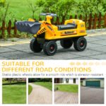 Kids Bulldozer Ride-On Toy for Toddler with Tough Wheels, Outdoor Construction Toy with Controllable Digging Bucket, Yellow - Image 7