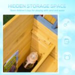 Kids Wooden Sandbox Pirate Ship Sandboat w/ Bench Seat Storage Space Ceder Wood - Image 8