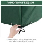 97" x 65" x 26" Heavy Duty Outdoor Sectional Sofa Cover, Waterproof Patio Furniture Cover for Weather Protection, Dark Green - Image 5