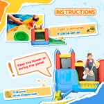 Kids Bounce House Inflatable Slide with Splash Pool, Water Cannon, Climbing Wall, Inflator Included, 6 in1 Bouncy Castle Kids Backyard Activity Outdoor Water Play Toy - Image 8