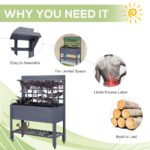 41" Raised Garden Bed Mobile Elevated Wooden Planter Box Stand with Wheels, Trellis and Storage Shelf, Gray - Image 6