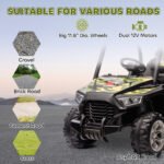 12V Kids Electric Car with Parent Remote Control, Spring Suspension, Soft Start, Music, LED Light, Safety Belt, Green - Image 4