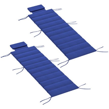Foldable Chaise Lounge Cushion Set of 2