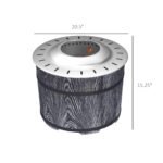 Smokeless Fire Pit, Portable Camping Bonfire Stove with Mat for Backyard, Patio, Picnic, Magnesium Oxide, Black - Image 3