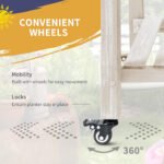 Raised Garden Bed Planter Box w/ 8 Grow Grids, Storage Shelf & Lockable Wheels - Image 5