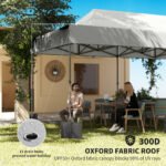 10 x 20 ft Pop Up Canopy Tent, Heavy Duty UPF50+ Outdoor Portable Instant Canopy Shelter with Wheeled Bag - Image 5
