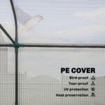 3 Tier Mini Greenhouse, Small Portable Greenhouse with 2 Roll-up Doors, 56.3" x 18.1" x 65", White - Image 5