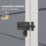 Resin Garden Shed, 5'x3' Outdoor Storage Shed with Lock, Window, Vent, Utility Tool Shed for Backyard, Patio, Gray - Image 7