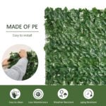 Grass Wall Panels, 118" x 39" Artificial Grass Wall Decor,Greenery Backdrop Panels Wall for Outdoor, Indoor, Garden, Fence, Backyard, Dark Green - Image 4