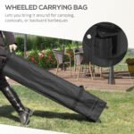 10' x 10' Pop Up Canopy Tent with Netting, Instant Sun Shelter, Tents for Parties, Height Adjustable, with Wheeled Carry Bag and 4 Sand Bags for Outdoor, Garden, Patio - Image 7