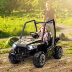 12V Kids Electric Car with Parent Remote Control, Spring Suspension, Soft Start, Music, LED Light, Safety Belt, Green - Image 2