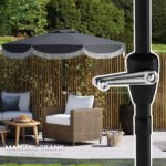 9FT Patio Umbrella, UPF 30+ Outdoor Market Umbrella with Crank, 8 Ribs, Push Button Tilt, Vented for Patio Deck Backyard Lawn - Image 7