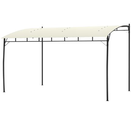 10' x 13' Outdoor Pergola Gazebo, Garden Sun Shade Shelter with Metal Frame for Porch, Patio, Deck, Backyard, Cream