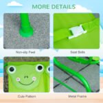 Kids Patio Swing, Adjustable Canopy Swing Glider, Kids Outdoor Swing Chair with 2 Seats, Seat-Belted Safety, Green - Image 7