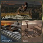 Reversible Outdoor Rug Carpet with LED Lights, Carry Bag & Ground Stakes for Backyard, Deck, Picnic, Beach, 10' x 8' - Image 8