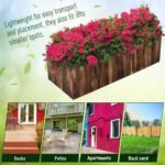 40" x 16" x 12" Raised Planter Box Garden Scalloped Edge Wooden - Image 6