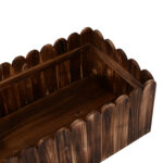40" x 16" x 12" Raised Planter Box Garden Scalloped Edge Wooden - Image 5