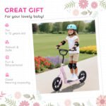 Kick Scooter for Kids 5-12 Years Old with Adjustable Height Handlebar, Non-slip Footplate, Big Wheels, Rear Brake - Image 7